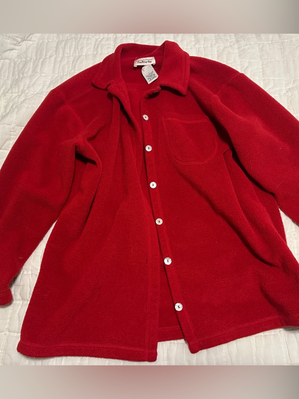Talbots Red Button-Up Women's Cardigan Sweater